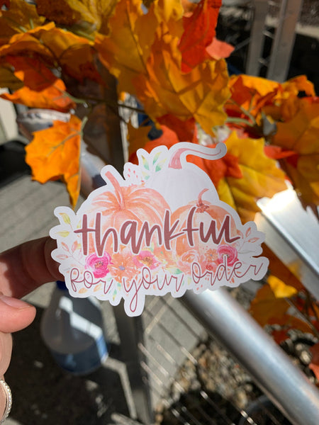 Fall Thankful Packaging Stickers PNG, Print & Cut, Stickers For Etsy Shop, Packaging Stickers For Small Businesses, Clip Art, Digital File